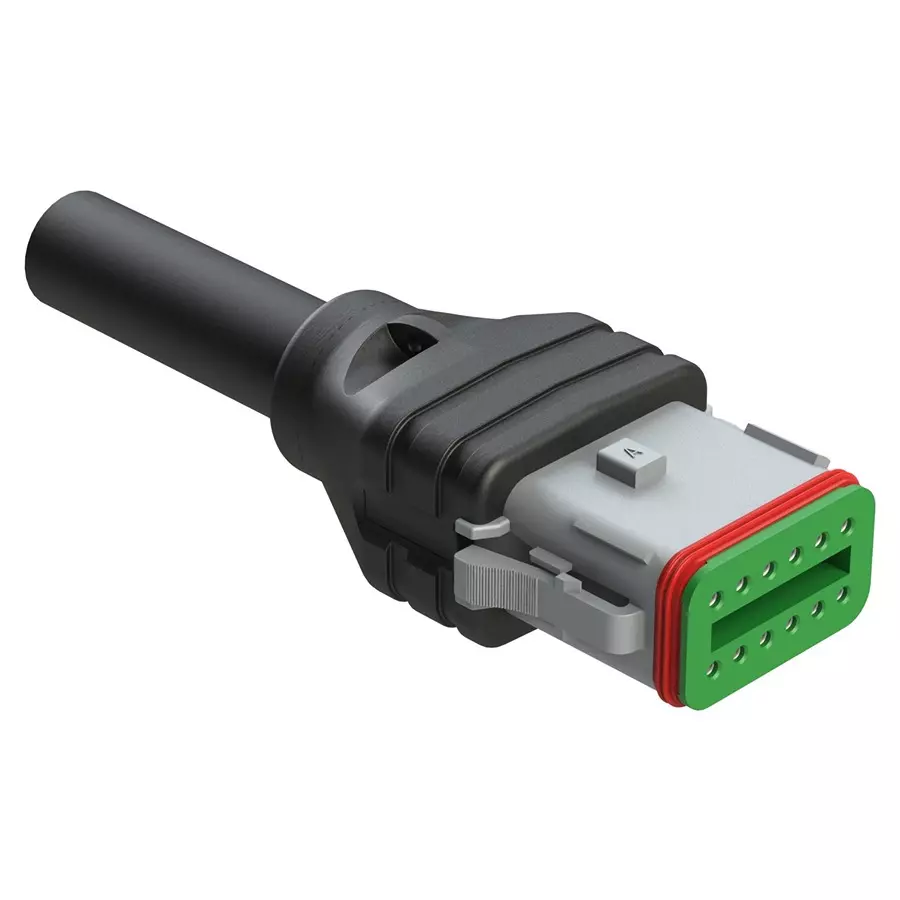 AMPHENOL SINE/TUCHEL CABLE ASSY, 12P RCPT-FREE END, 10M, AT06GY-12SA-N-TPE-M10