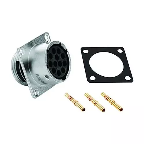 AMPHENOL SINE/TUCHEL INDUSTRIAL CIRCULAR, RCPT, 10POS, FLANGE, RT0W01210SNH-K