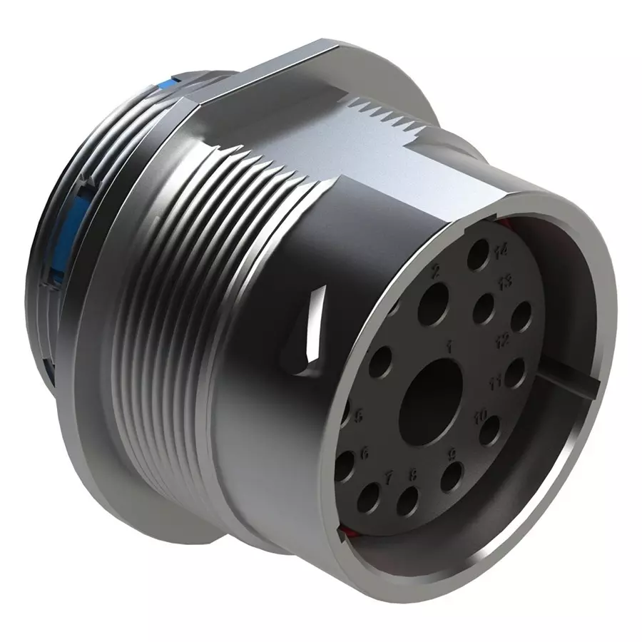 AMPHENOL SINE/TUCHEL CIRCULAR CONN, RCPT, 14POS, CRIMP, AHDM04-24-14SR