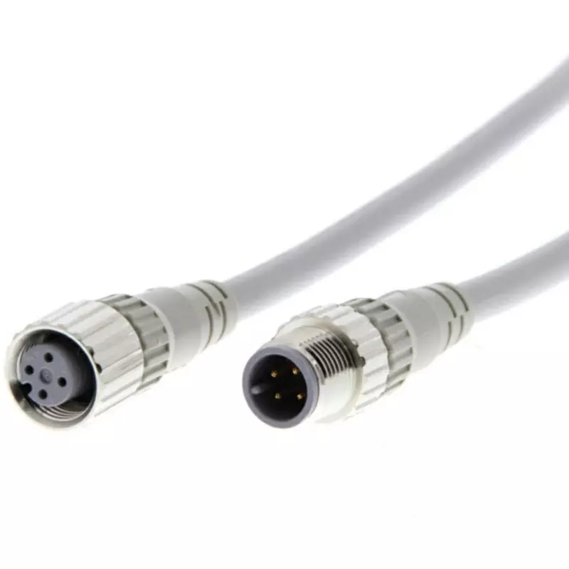 Omron Cable Attached Circular Waterproof Socket/Plug Connector on Both Side, XS2W-D421-G81-F