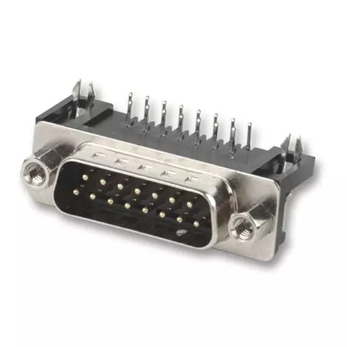 MULTICOMP PRO D Sub Connectors PLUG, D SUB, R/A, PCB, 25WAY, 5504F1-25P-02A-03 (Pack of 5)