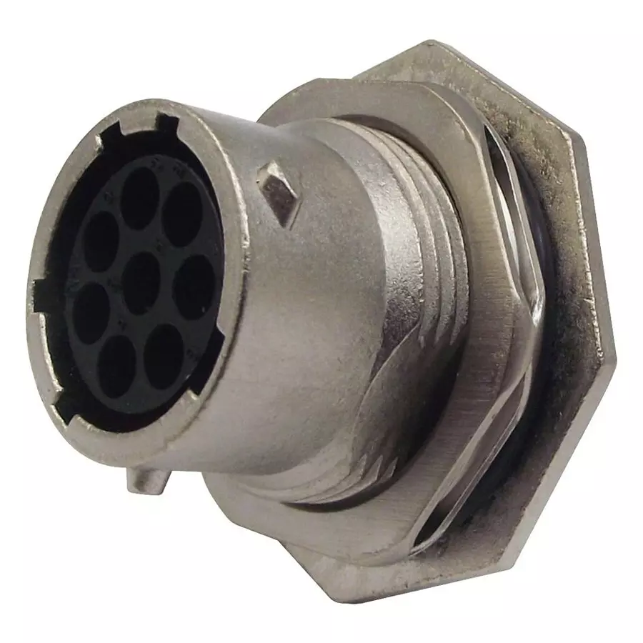 SOURIAU-SUNBANK / EATON SOCKET HOUSING, JAM NUT, 8WAY, UT07128SH6
