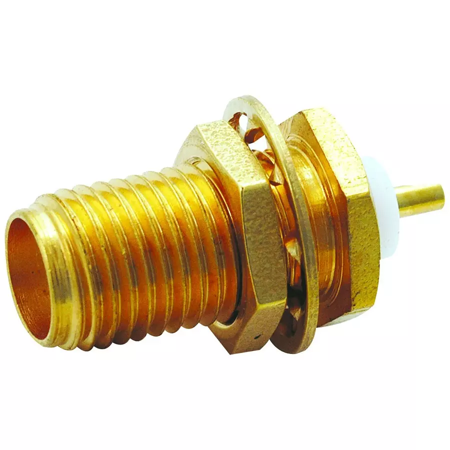 AMPHENOL RF RF Connectors RF/COAXIAL SMA BULKHEAD JACK STR 50 OHM SOLDER, 132139