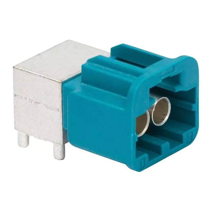 AMPHENOL RF RF Connectors RF COAX CON, MINI FAKRA R/A PLUG, 50 OHM, FM2-NZRP-PCB-1