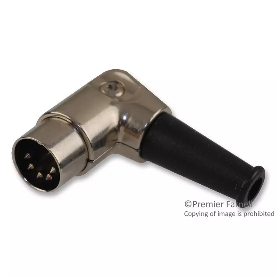 SWITCHCRAFT/CONXALL Connector, Din, Plug, 5 Position, 05DL5MX
