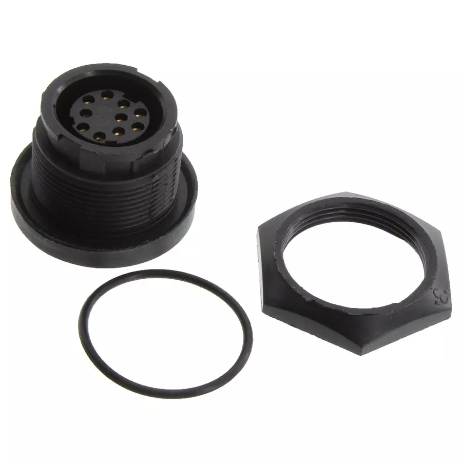 SWITCHCRAFT/CONXALL Circular Connector, 10Pos, Rcpt, Solder, W4282-10SG-300