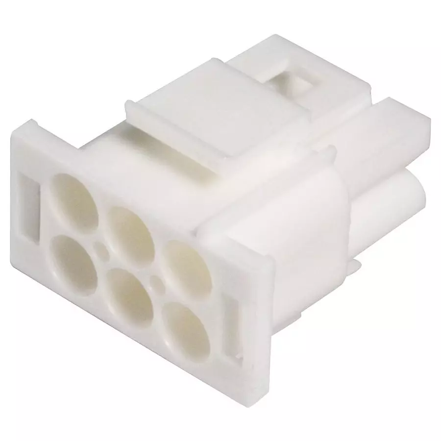 AMP - TE CONNECTIVITY CONNECTOR HOUSING, PLUG, 6 WAY, NYLON, 350715-4