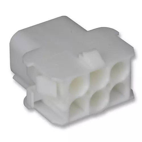 AMP - TE CONNECTIVITY CONNECTOR HOUSING, RCPT, 6 WAY, NYLON, 350781-1 (Pack 10)