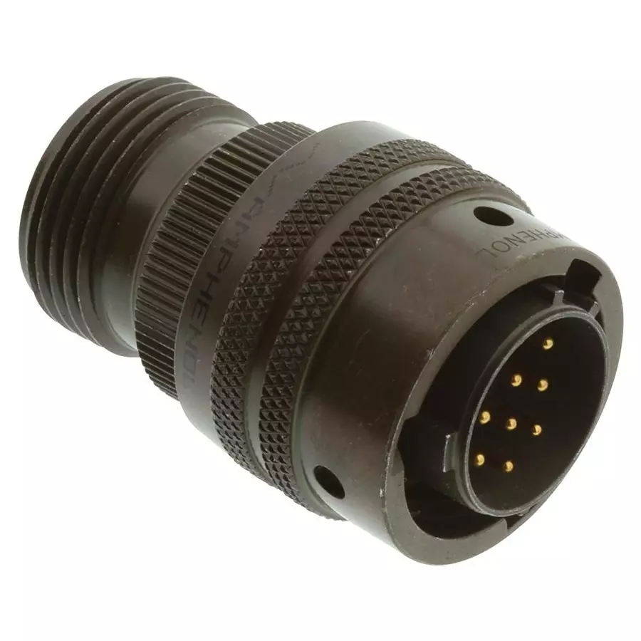 AMPHENOL INDUSTRIAL CIRCULAR CONNECTOR PLUG SIZE 12, 10 POSITION, CABLE, PT06A12-10P.