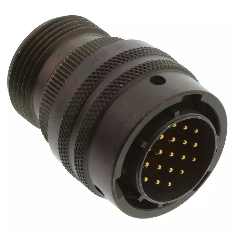 AMPHENOL INDUSTRIAL CIRCULAR CONNECTOR PLUG SIZE 14, 19 POSITION, CABLE, PT06A14-19P.