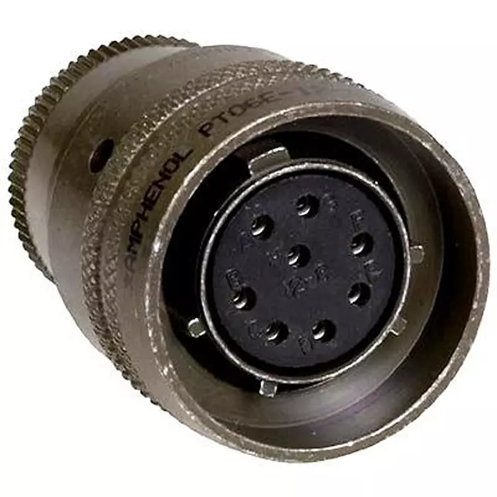 AMPHENOL INDUSTRIAL CIRCULAR CONNECTOR PLUG, SIZE 12, 8POS, CABLE, PT06E-12-8S