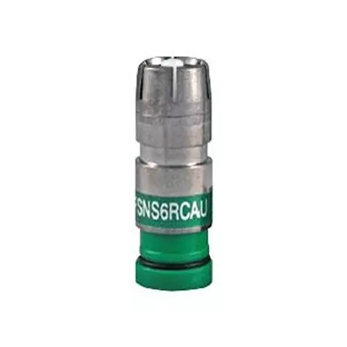 BELDEN RG6 RCA COAX COMPRESSION CONN/PLUG/GREEN, FSNS6RCAU-25