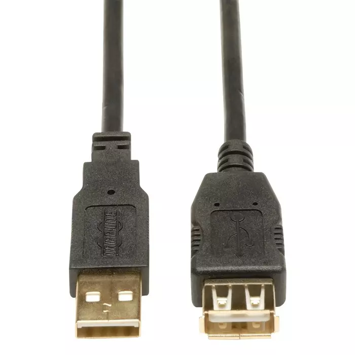 EATON TRIPP LITE USB CABLE, 2.0 TYPE A PLUG-RCPT, 16FT, U024-016