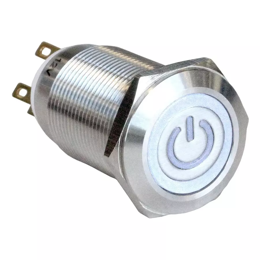 ARCOLECTRIC (BULGIN LIMITED) ANTI VANDAL SW, SPDT, 5A, 24V/125V, WHT, MPI005O28LSWH12