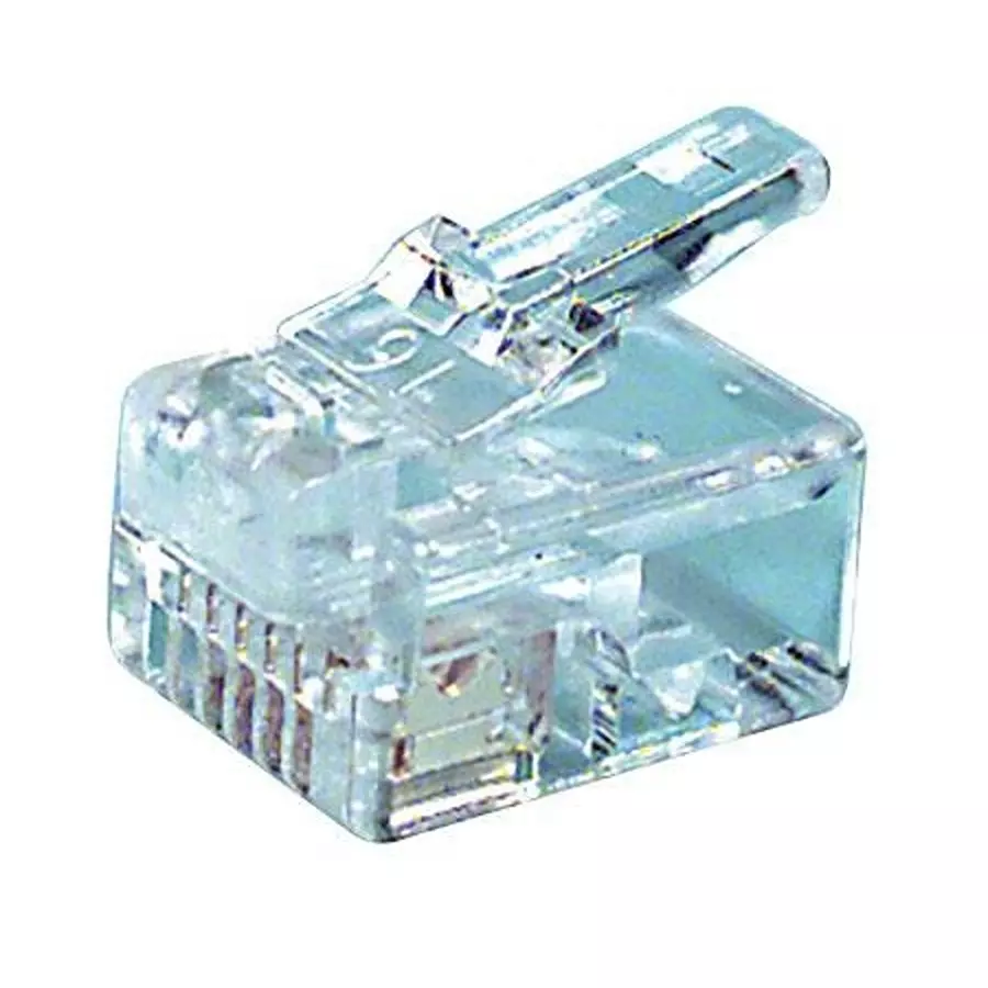 MCM RJ-12 Modular Connectors for Flat Cable, 36-635 (Pack of 10)