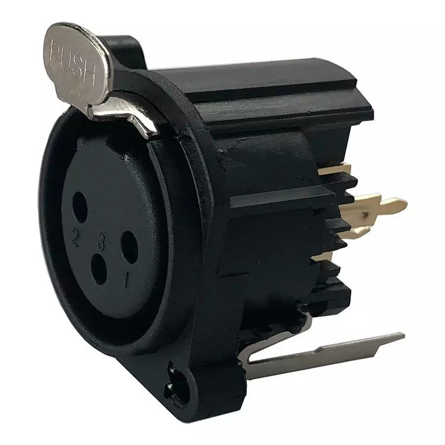 IO AUDIO TECHNOLOGIES Xlr Connector, Jack, 3Pos, Pcb, IO-XLR3-F-EV