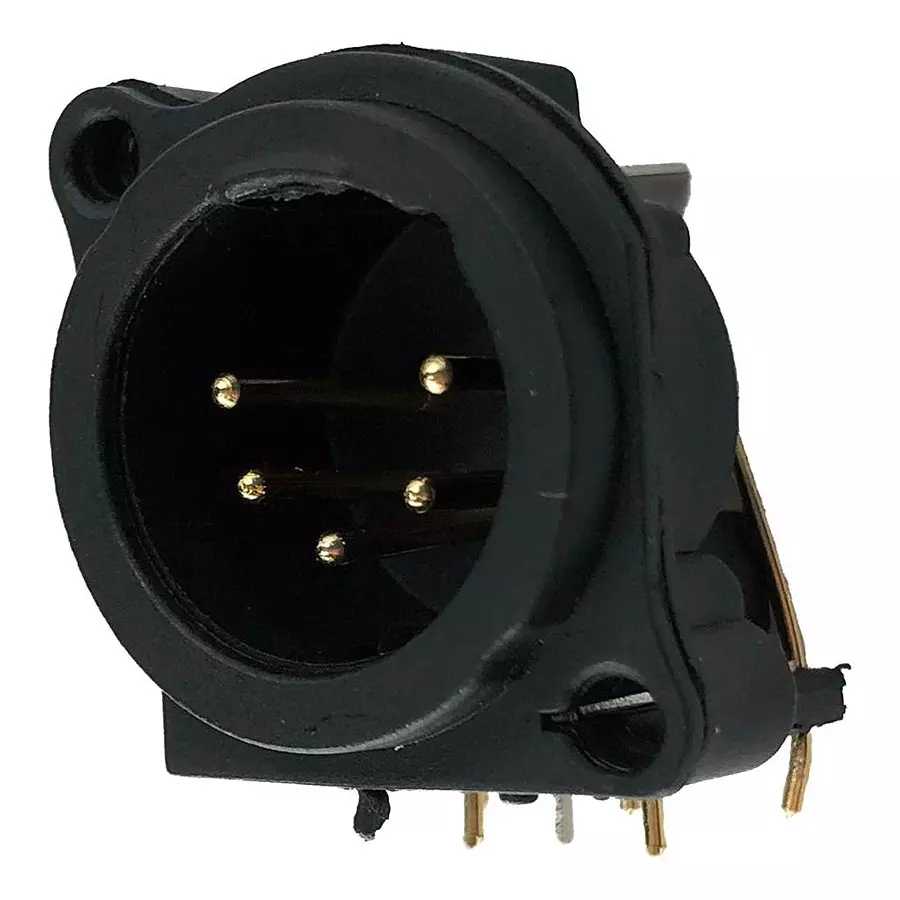 IO AUDIO TECHNOLOGIES Xlr Connector, R/A Plug, 5Pos, Pcb, IO-XLR5-M-EH