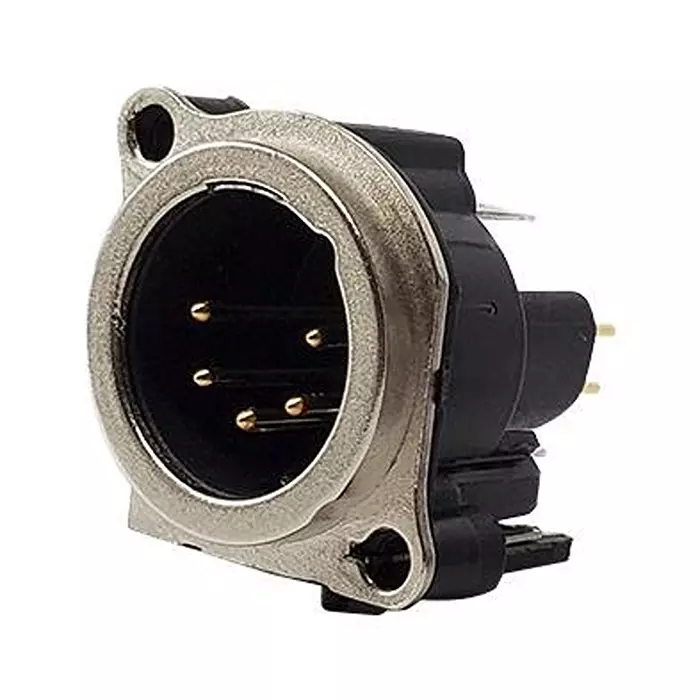 IO AUDIO TECHNOLOGIES Xlr Connector, Plug, 5Pos, Pcb, IO-XLR5-M-BV