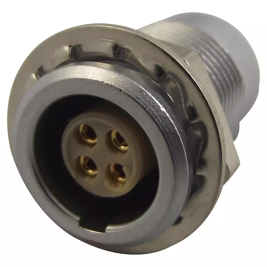 LEMO CIRCULAR CONNECTOR, RCPT, 4 WAY, PANEL, EGG.0B.304.CLL