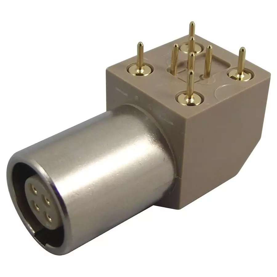 LEMO SOCKET, R/A, PCB, 1B, 4WAY, EPG.1B.304.HLN