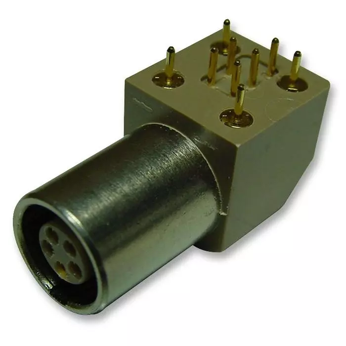 LEMO SOCKET, R/A, PCB, 1B, 8WAY, EPG.1B.308.HLN