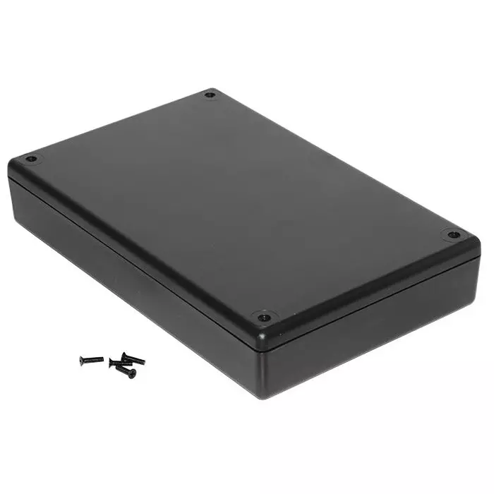 HAMMOND Plastic Enclosures CASE, ABS, BLACK, 40.5X140X220MM, 1599KBK