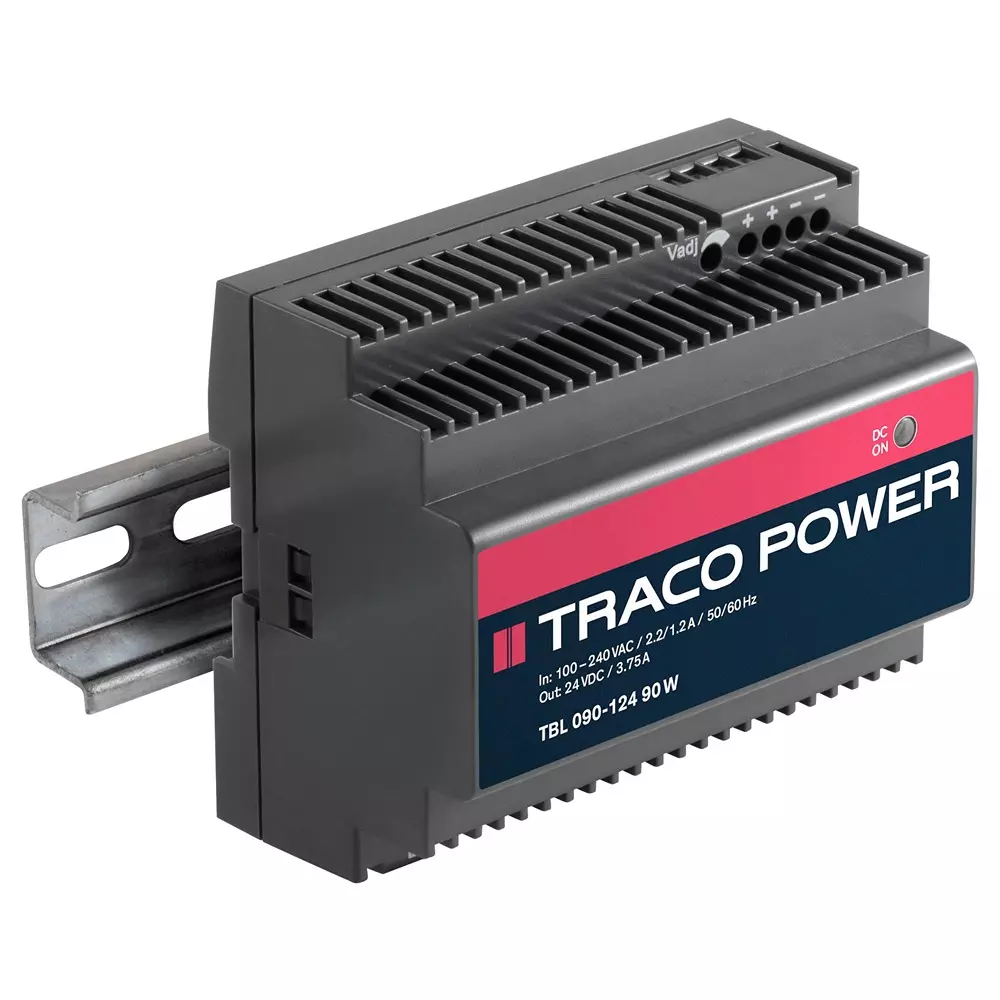TRACO POWER AC / DC DIN Rail Mount Power Supplies AC/DC, 12V/6A/90W, DIN, TBL 090-112