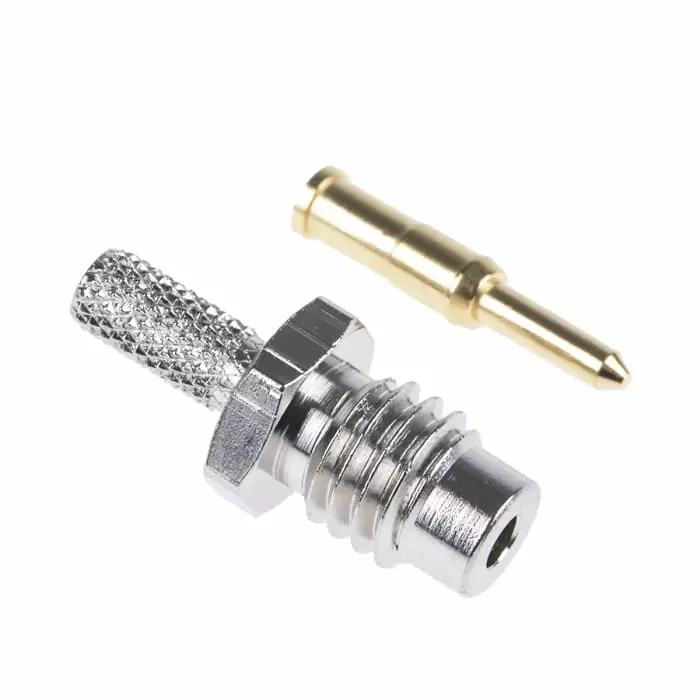 Telegartner Plug Cable Mount BNC Connector 50 Ω Crimp Termination Straight Body, J01000A1294