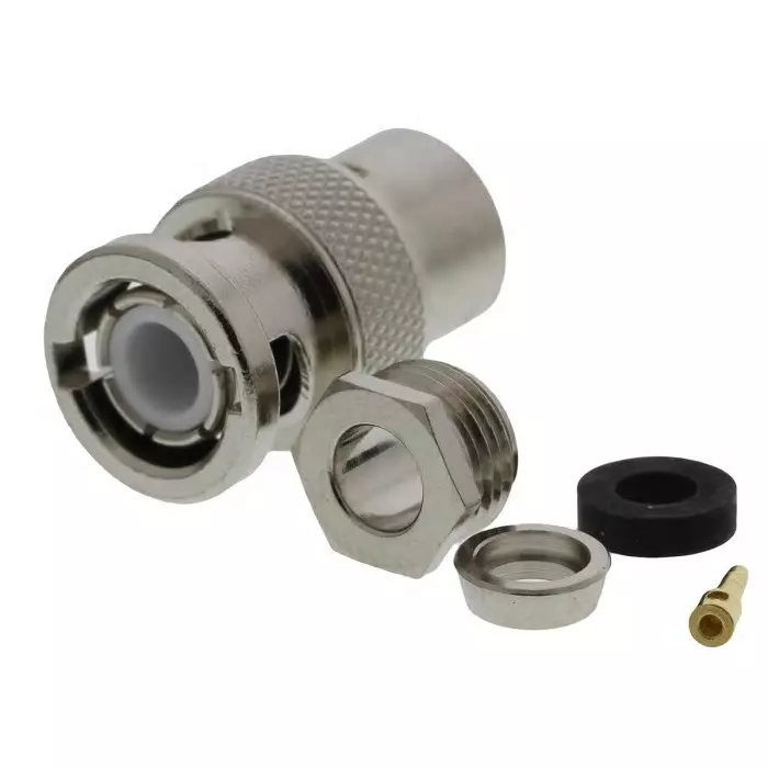 Telegartner Plug Cable Mount BNC Connector 50 Ω Clamp Termination Straight Body, J01000A0608