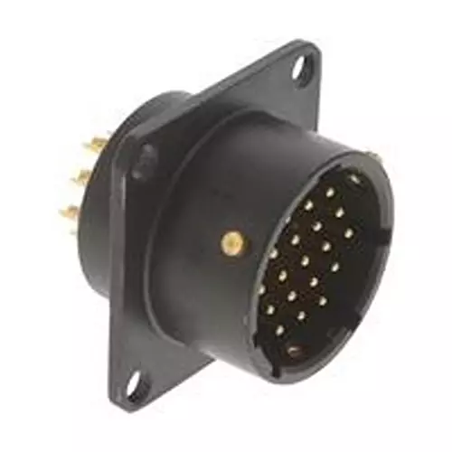 AMPHENOL PCD Mil Spec Cir Conn, Rcpt, 19Pos, Solder, 62GB12E1419PN