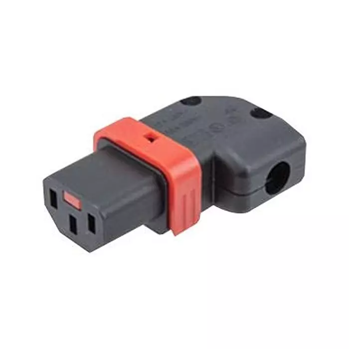 L-COM Iec Power Conn, R/A C13, 15A/250 V, Screw, ACPWRC-C13LR.