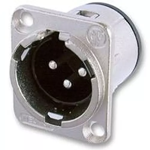 NEUTRIK Plug, Xlr, Panel, Pcb, 3Pole, Nc3Md-V