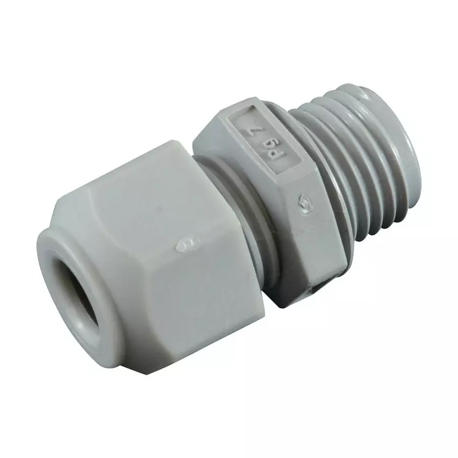 HUBBELL WIRING DEVICES Cord Connect, Str, Nylon 6.6, Pg7, Grey, Secp7Ga