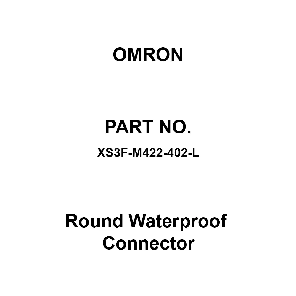 Omron Round Waterproof Connector DC 125 V Rated Voltage, XS3F-M422-402-L