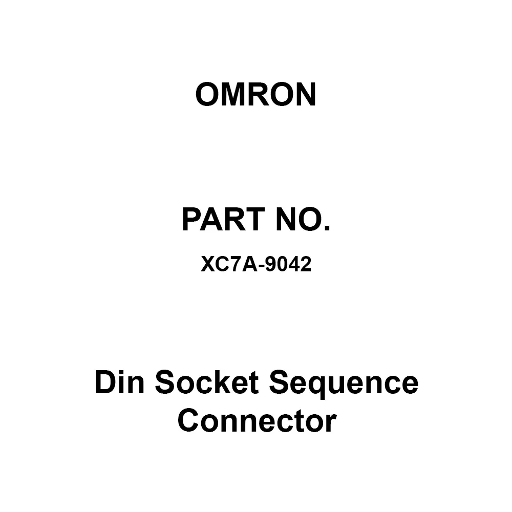 Omron Din Socket Sequence Connector 20 mΩ or Less (20 mV mΩ or Less, 100 mA mΩ or Less), XC7A-9042