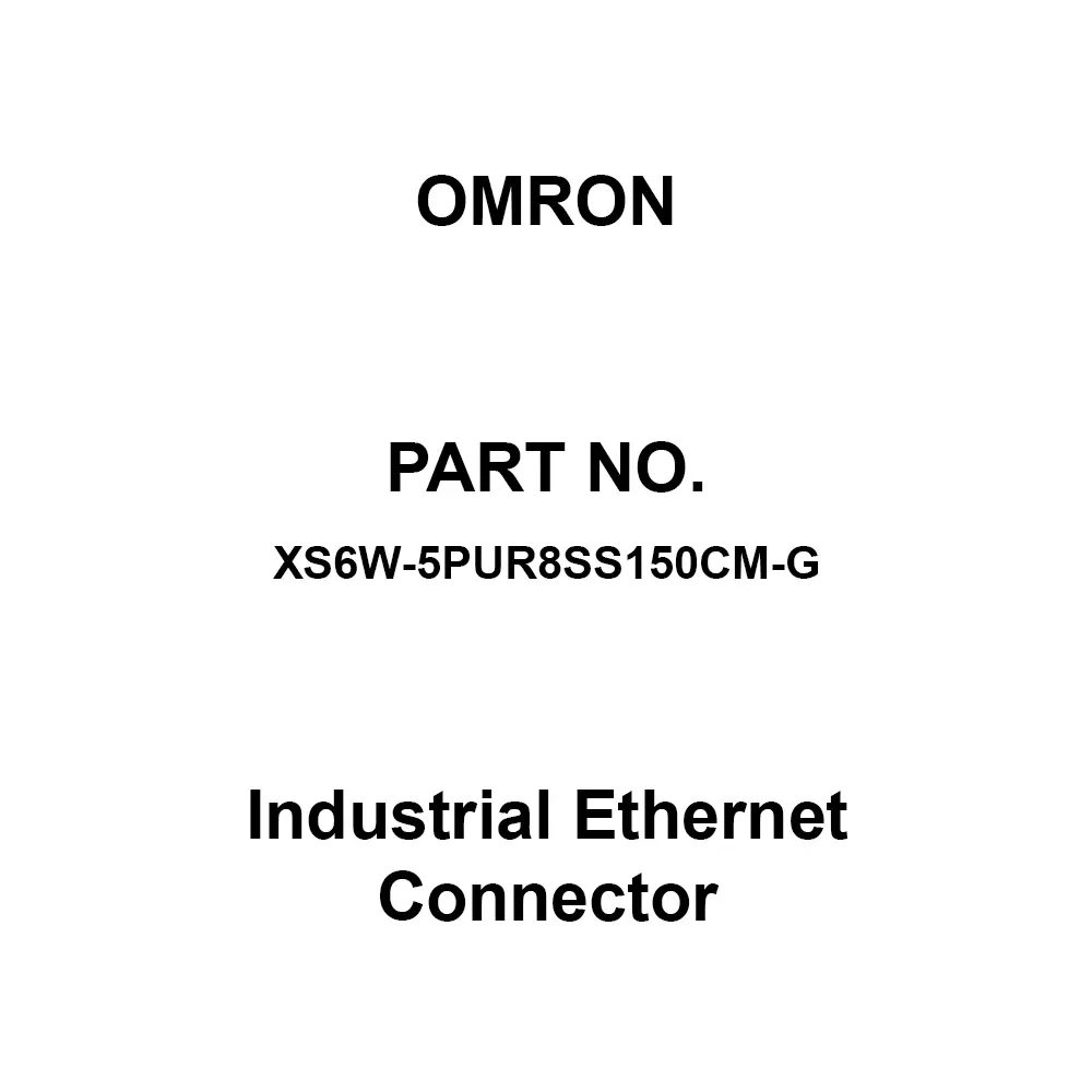 Omron Industrial Ethernet Connector 8 Pole, XS6W-5PUR8SS150CM-G