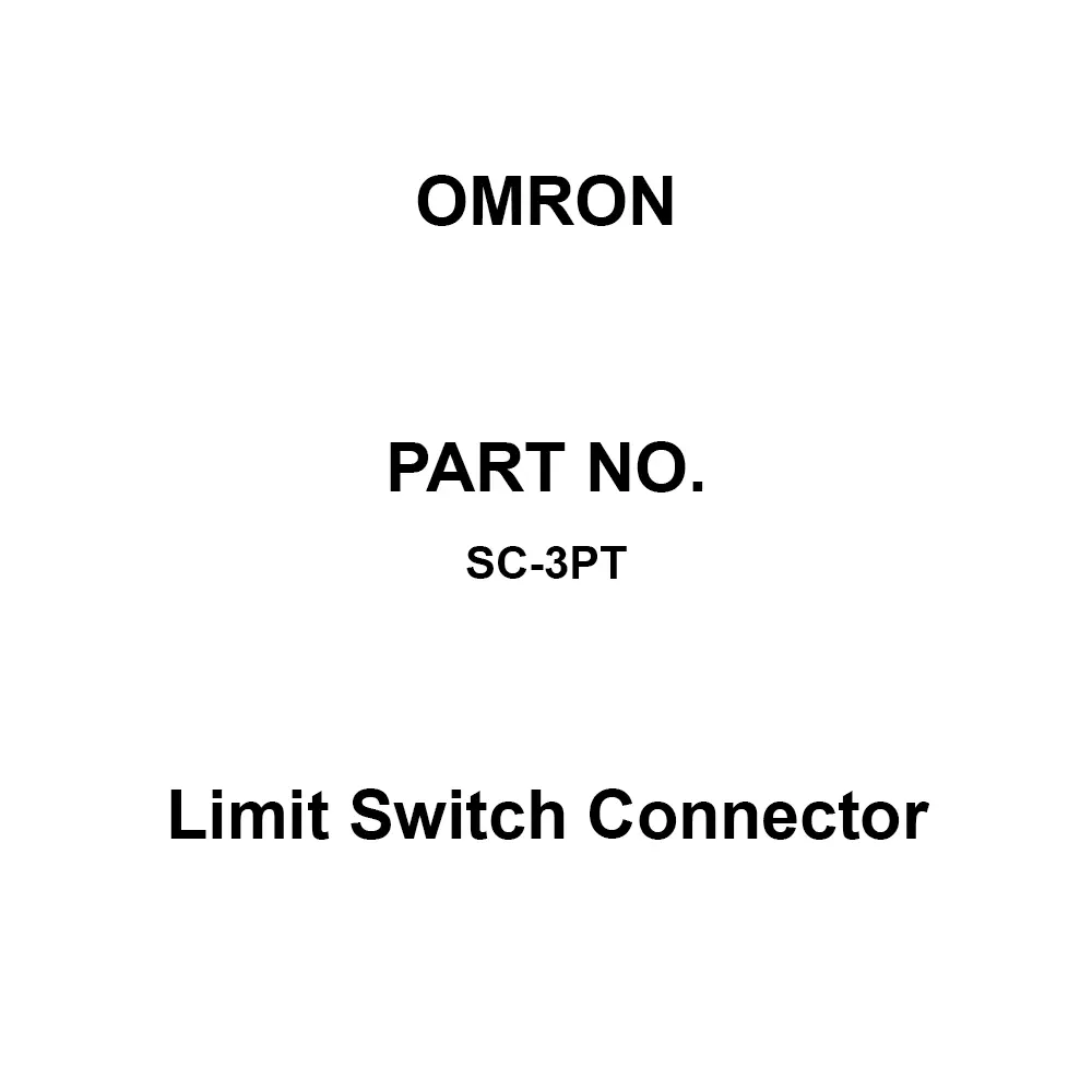 Omron Limit Switch Connector 1/2-14NPT Conduit Size, SC-3PT