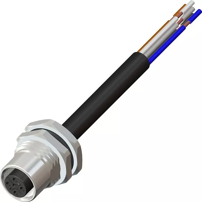 RS PRO Industrial Circular Connector Pre-Wired 60.0 V 4 Amp Gold Plated Straight, 2834999