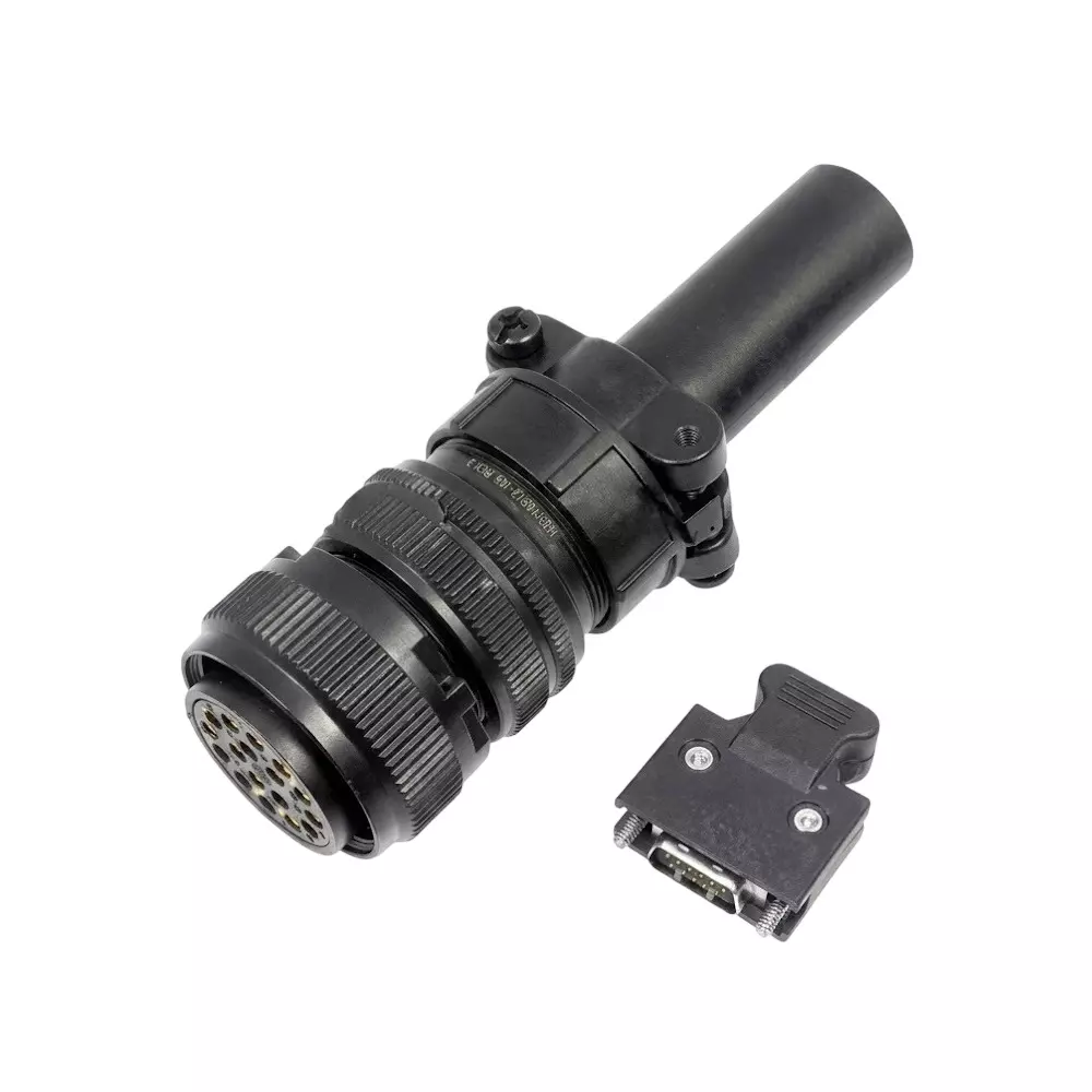 Delta Connector Encoder Type Black Color Metal & Plastic Body for Servo Motors, ASD-CAEN1000