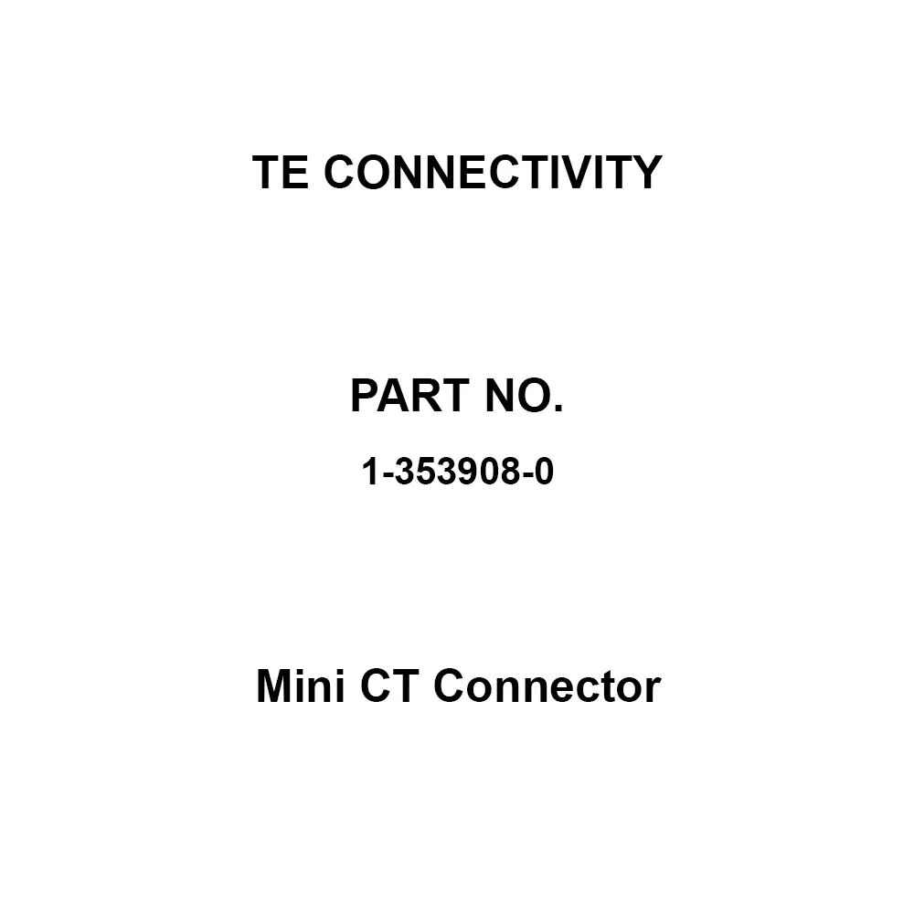 TE CONNECTIVITY Mini CT Connector Square Type Crimping Connection Method Max3 Rated Current, 1-353908-0 (Pack of 45000)