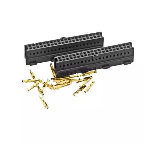 Mitsubishi Electric MELSEC-F SERIES FX Series Connector with 40 Pins, Crimp Contacts, AWG22 for FX3GC, FX3UC Devices, FX-I/O-CON2-S