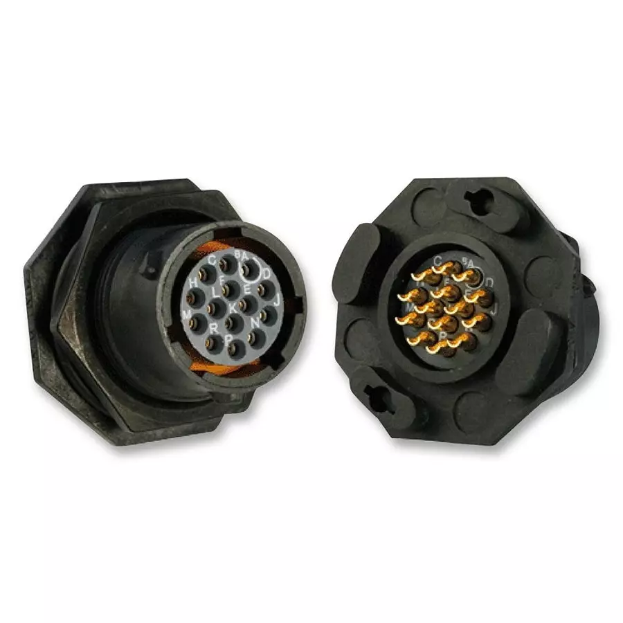 SOURIAU-SUNBANK / EATON CONNECTOR, CIRCULAR, RCPT, 14POS, PANEL, UTS712E14S