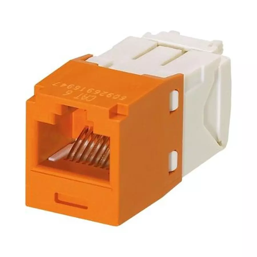 PANDUIT Modular & Ethernet Connectors RJ45 CONN, JACK, 8P8C, 1PORT, ORANGE, CJ688TGOR-24 (Pack of 24)