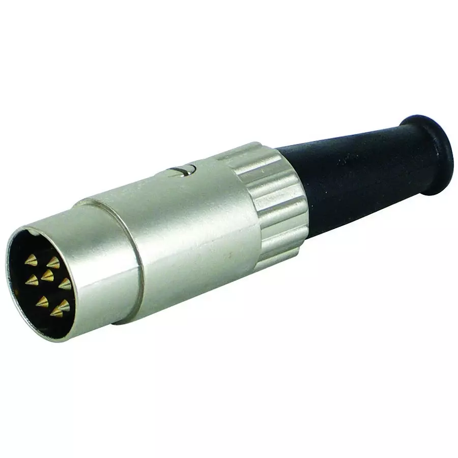 SWITCHCRAFT/CONXALL Connector, Din, Plug, 8 Position, 15BL8MX