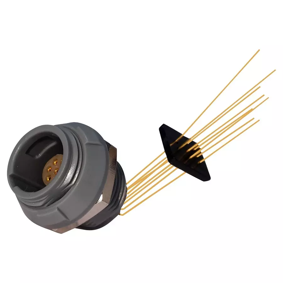 NORCOMP Circular Connector, 5Pos, Rcpt, Panel, 8P1P005210GRBR1