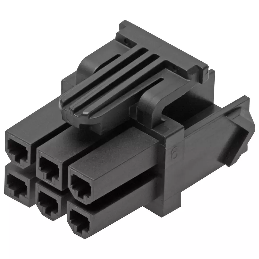 MOLEX Plug & Socket Connector Housings RECEPTACLE HOUSING, 24POS, NYLON, BLACK 172708-0124 (Pack of 5)