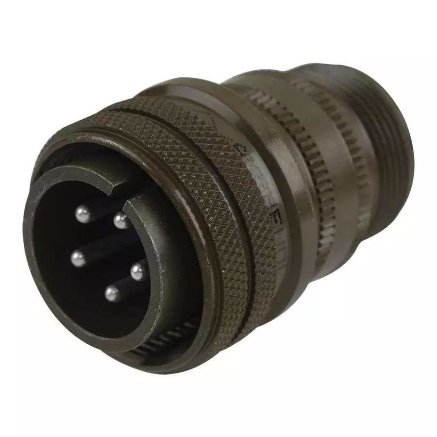 AMPHENOL INDUSTRIAL CIRCULAR CONNECTOR PLUG, SIZE 18, 5 POSITION, CABLE, 97-3106A-18-11P