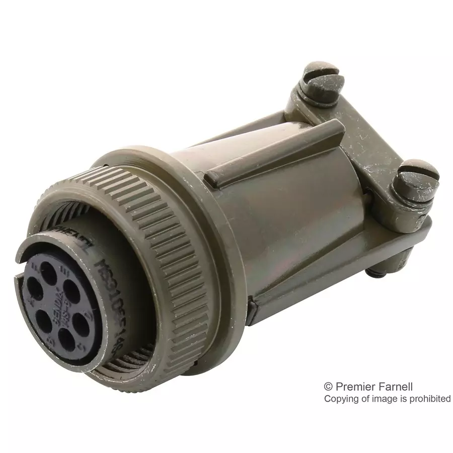 AMPHENOL INDUSTRIAL CIRCULAR CONNECTOR, PLUG, 14S-6, CABLE, MS3106F14S-6S..