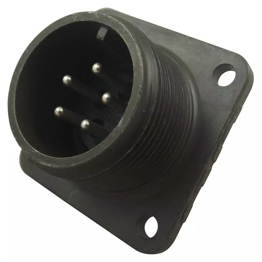AMPHENOL INDUSTRIAL CIRCULAR CONNECTOR, RECEPTACLE, SIZE 14S, 5 POSITION, BOX, MS3102E14S-5P.