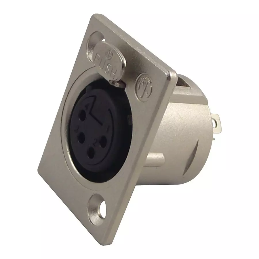 NEUTRIK SOCKET, XLR, PANEL, 4POLE, NC4FP-1